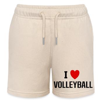 I love volleyball - Short de jogging enfant bio Stanley/Stella - écru doux - Devant