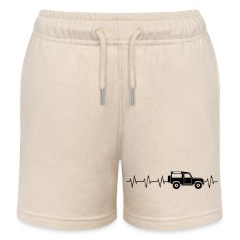 Defender-Heartbeat - Kinder Organic Joggingshorts Mini Bolter von Stanley/Stella - Natur - Vorne