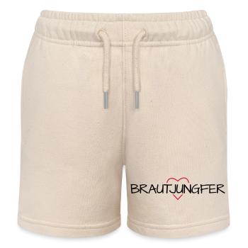 Brautjungfer Herz Junggesellinenabschied - Kinder Organic Joggingshorts Mini Bolter von Stanley/Stella - Natur - Vorne