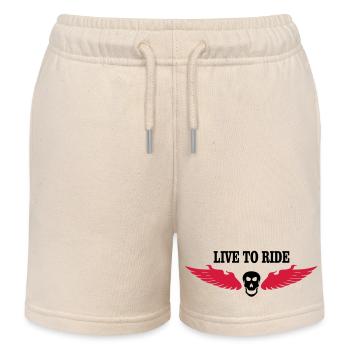 biker - Kids Organic Sweat Shorts by Stanley/Stella - soft Ecru - Front