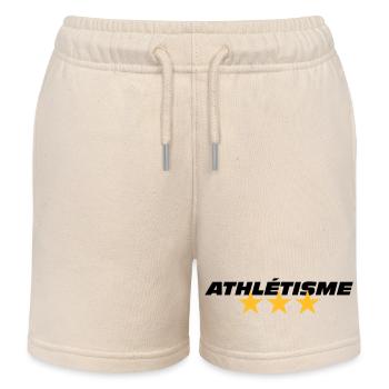 Athlétisme - Short de jogging enfant bio Stanley/Stella - écru doux - Devant