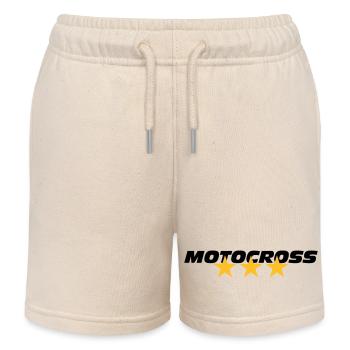 Motocross - Short de jogging enfant bio Stanley/Stella - écru doux - Devant