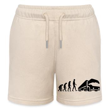 Trucker / Fernfahrer / Routier - Kinder Organic Joggingshorts Mini Bolter von Stanley/Stella - Natur - Vorne