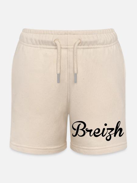 Breizh - Bretagne - Kinder Organic Joggingshorts Mini Bolter von Stanley/Stella - Natur