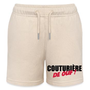 Couturière de ouf - Short de jogging enfant bio Stanley/Stella - écru doux - Devant