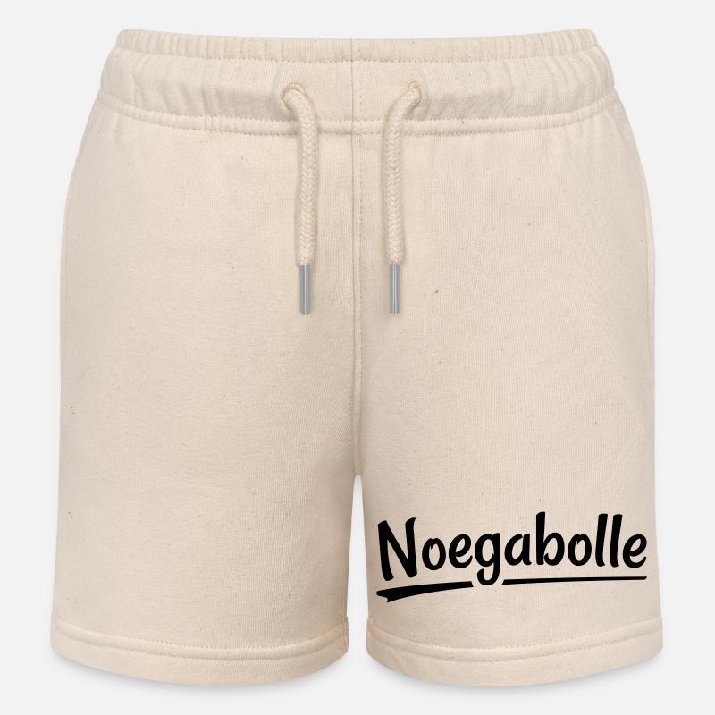 Noegabolle- Antwerp dialect - Kids Organic Sweat Shorts by Stanley/Stella - soft Ecru