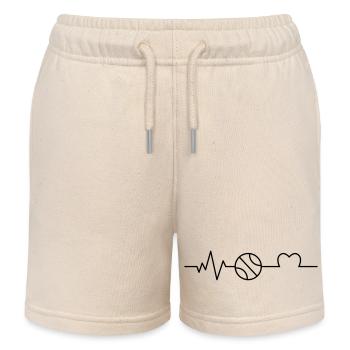 I love Volleyball - Kids Organic Sweat Shorts by Stanley/Stella - soft Ecru - Front