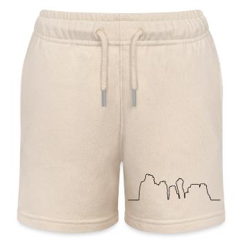 Kontur der Externsteine - Kinder Organic Joggingshorts Mini Bolter von Stanley/Stella - Natur - Vorne