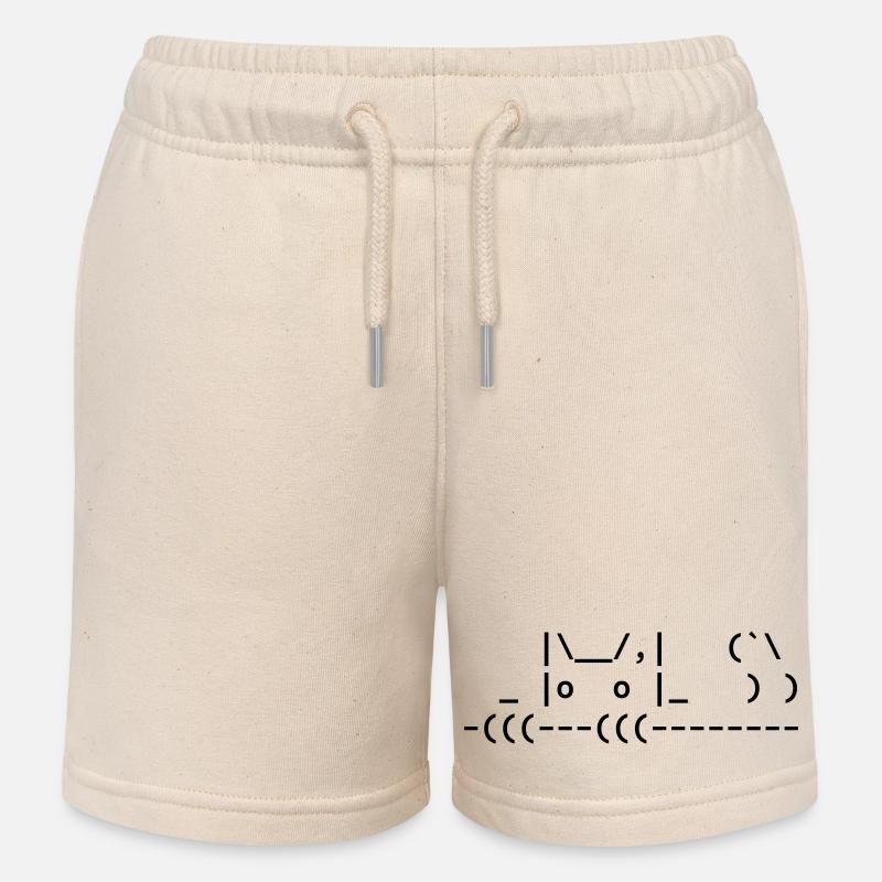 niedliche ascii Katze - cute ascii cat - Kinder Organic Joggingshorts Mini Bolter von Stanley/Stella - Natur