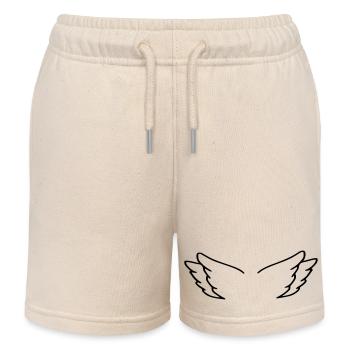Ailes d’ange - Short de jogging enfant bio Stanley/Stella - écru doux - Devant