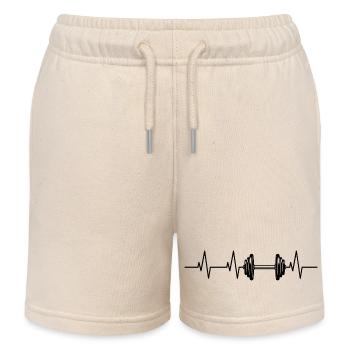 Fitness Herzlinie - Kinder Organic Joggingshorts Mini Bolter von Stanley/Stella - Natur - Vorne