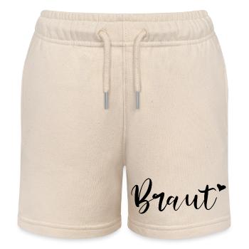 Junggesellinnenabschied JGA Braut Design Herz - Kinder Organic Joggingshorts Mini Bolter von Stanley/Stella - Natur - Vorne