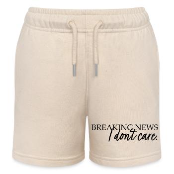 Breaking News. I don't care. - Kinder Organic Joggingshorts Mini Bolter von Stanley/Stella - Natur - Vorne