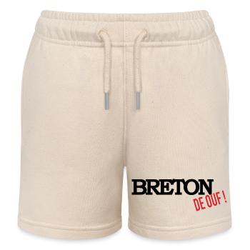 Breton de ouf - Short de jogging enfant bio Stanley/Stella - écru doux - Devant