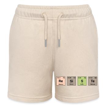 Resists in periodic elements - Kids Organic Sweat Shorts by Stanley/Stella - soft Ecru - Front
