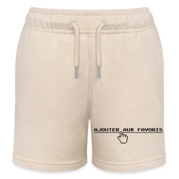 ajouter aux favoris - Short de jogging enfant bio Stanley/Stella - écru doux - Devant