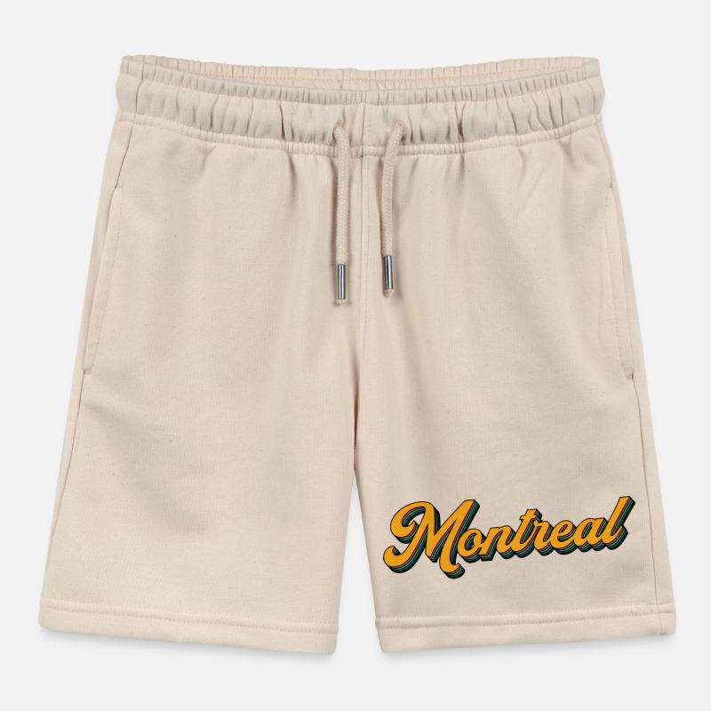 Montreal Retro Script Multicolor Shadow Kinder Organic Joggingshorts Mini Bolter von Stanley/Stella