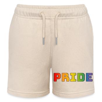 rainbow pride LGBT LGBTQI queer - Short de jogging enfant bio Stanley/Stella - écru doux - Devant