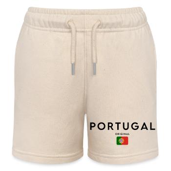 Flagge Portugals - Kinder Organic Joggingshorts Mini Bolter von Stanley/Stella - Natur - Vorne