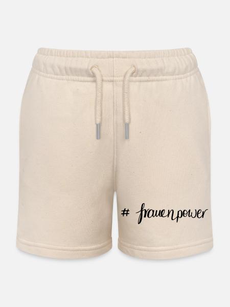 frauenpower - Kinder Organic Joggingshorts Mini Bolter von Stanley/Stella - Natur