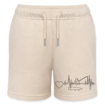 Angler Fishing Hook Fishing Fishing Fishing Sport - Kids Organic Sweat Shorts by Stanley/Stella - soft Ecru - Front
