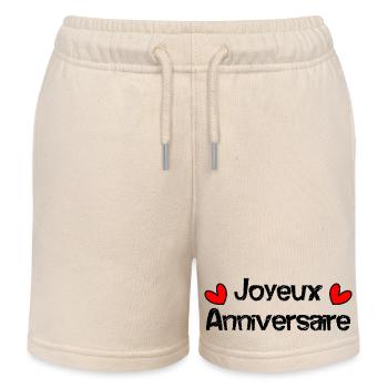 JOYEUX ANNIVERSAIRE - Short de jogging enfant bio Stanley/Stella - écru doux - Devant