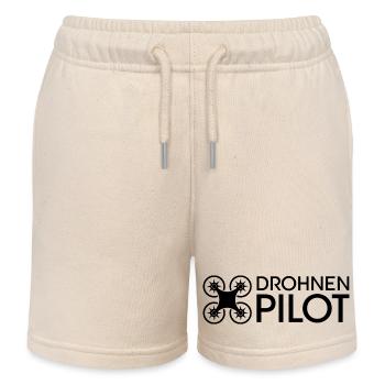Drohnenpilot fliegen Video Team Rotor Symbol icon - Kinder Organic Joggingshorts Mini Bolter von Stanley/Stella - Natur - Vorne