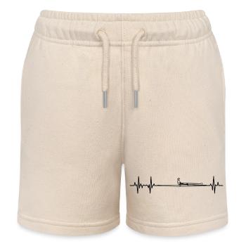 Ruderboot EKG Herzlinie - Kinder Organic Joggingshorts Mini Bolter von Stanley/Stella - Natur - Vorne