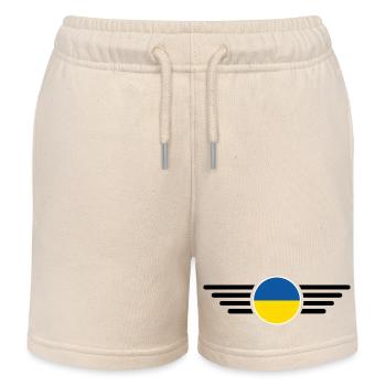 Ukraine Eleganz T-Shirt - Kinder Organic Joggingshorts Mini Bolter von Stanley/Stella - Natur - Vorne