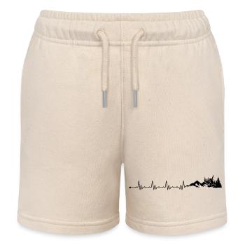 Heartbeat Snowboarder Wintersport - Kinder Organic Joggingshorts Mini Bolter von Stanley/Stella - Natur - Vorne