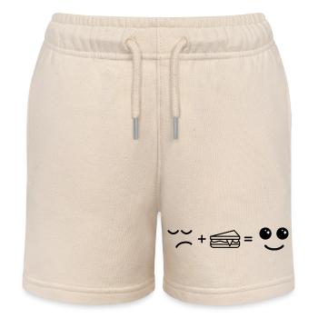 Traurig essen Kuchen Werden Glücklich - Kinder Organic Joggingshorts Mini Bolter von Stanley/Stella - Natur - Vorne