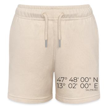Coordinates Salzburg, Austria - Kids Organic Sweat Shorts by Stanley/Stella - soft Ecru - Front