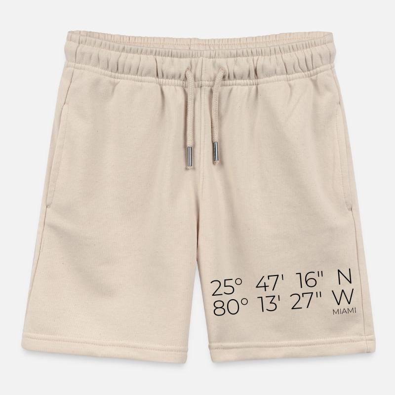 Coordinates: Miami, Florida Kids Organic Sweat Shorts by Stanley/Stella
