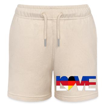 love Sorbs Lusatia Upper Lusatia Germany Home - Kids Organic Sweat Shorts by Stanley/Stella - soft Ecru - Front