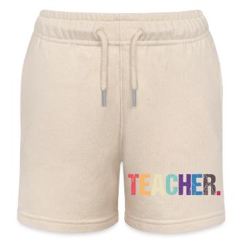 Conception colorée de TEACHER - Short de jogging enfant bio Stanley/Stella - écru doux - Devant