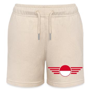 Ich liebe Indonesien, Stil Design T-Shirt - Kinder Organic Joggingshorts Mini Bolter von Stanley/Stella - Natur - Vorne