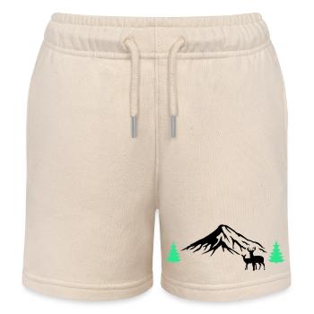 Montagnes Nature 02 - Short de jogging enfant bio Stanley/Stella - écru doux - Devant