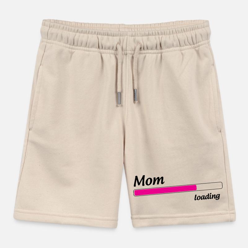 Mom loading... Please Wait - Mother-to-be Kids Organic Sweat Shorts by Stanley/Stella