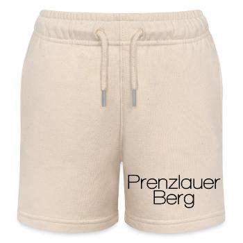 Berlin Prenzlauer Berg - minimalistisches Design - Kinder Organic Joggingshorts Mini Bolter von Stanley/Stella - Natur - Vorne
