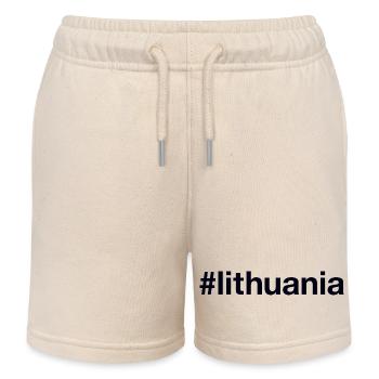 LITUANIE Hashtag - Short de jogging enfant bio Stanley/Stella - écru doux - Devant
