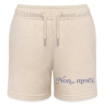 Non, merci – Minimalisme français - Short de jogging enfant bio Stanley/Stella - écru doux - Devant