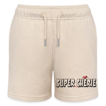 SUPER-CHERIE - Short de jogging enfant bio Stanley/Stella - écru doux - Devant