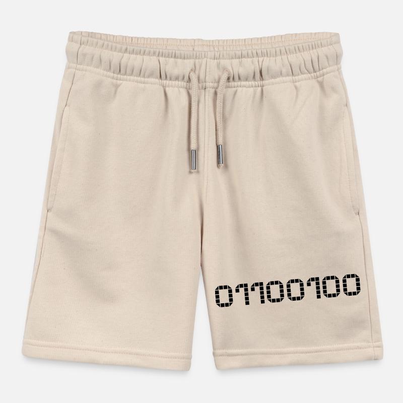 Binary notation - 100 Kids Organic Sweat Shorts by Stanley/Stella