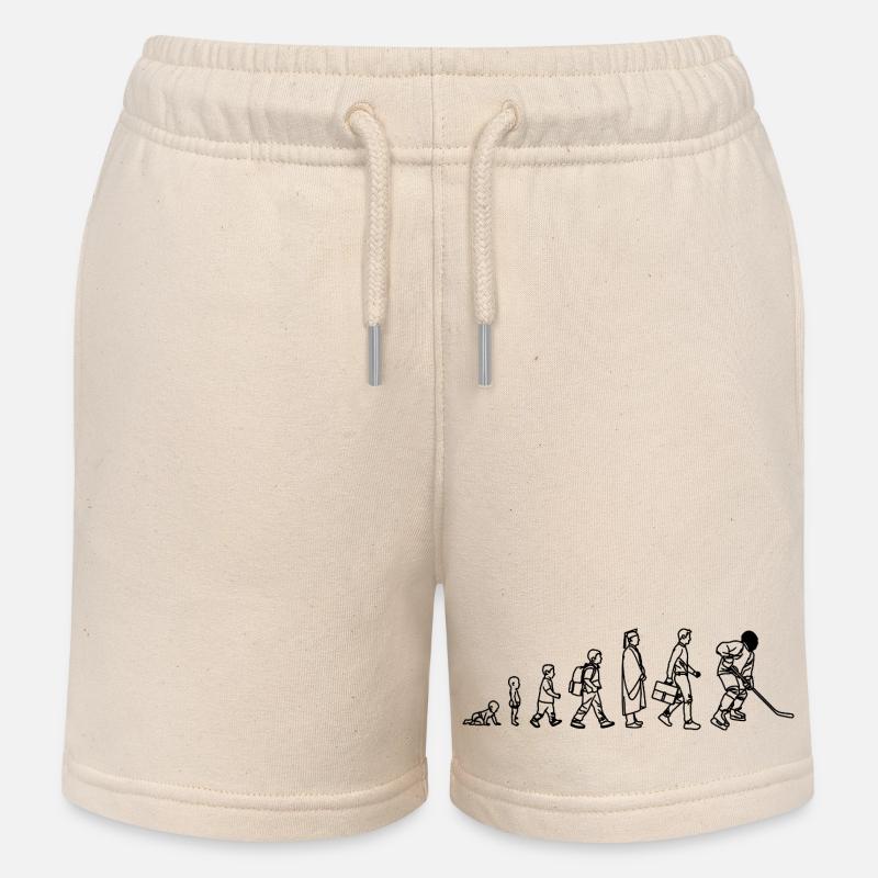 Evolution Eishockeyspieler - Kinder Organic Joggingshorts Mini Bolter von Stanley/Stella - Natur
