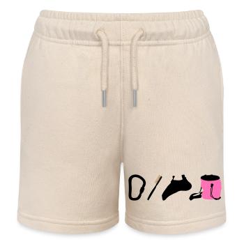 Kletterlogo Boulderemblem Kletterschuhe Bürste - Kinder Organic Joggingshorts Mini Bolter von Stanley/Stella - Natur - Vorne