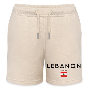 Fierté libanaise, design minimaliste et élégant - Short de jogging enfant bio Stanley/Stella - écru doux - Devant