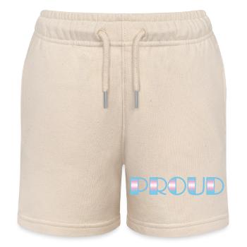 Trans Pride - Farben der Transgender-Flagge - Kinder Organic Joggingshorts Mini Bolter von Stanley/Stella - Natur - Vorne