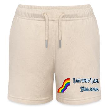 I am what I am - Kids Organic Sweat Shorts by Stanley/Stella - soft Ecru - Front