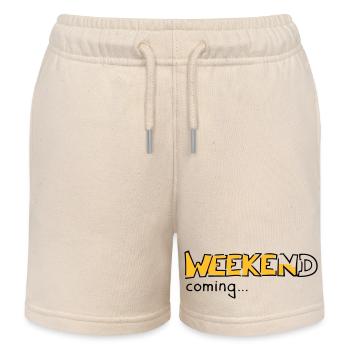 Weekend - Short de jogging enfant bio Stanley/Stella - écru doux - Devant