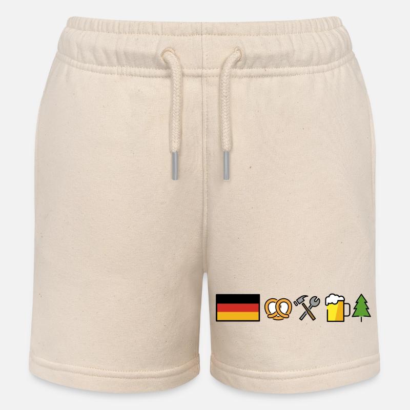 Germany Design - Kinder Organic Joggingshorts Mini Bolter von Stanley/Stella - Natur